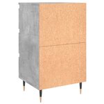 vidaXL Tables de chevet 2 Pièces gris béton 40x35x69 cm bois d’ingénierie