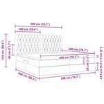 vidaXL Lit de rangement LED avec matelas Noir 200 x 200 cm Tissu