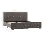 vidaXL Cadre de lit sans matelas gris velours 160x200 cm