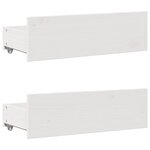 vidaXL Lit bibliothèque sans matelas blanc 140x190 cm bois pin massif