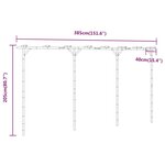 vidaXL Pergola Bambou 385x40x205 cm