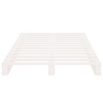 vidaXL Cadre de lit Blanc 75x190 cm Bois pin massif Petit simple