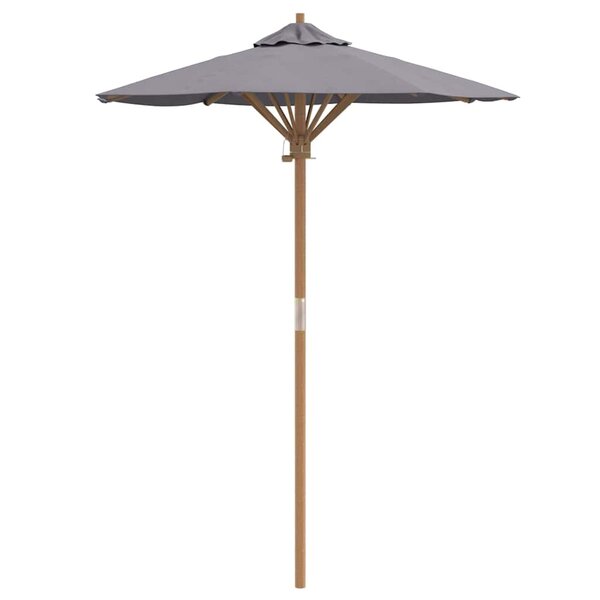 vidaXL Parasol de jardin Gris foncé Ø 270 x 260 cm Bambou