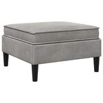 vidaXL Pouf avec Rangement Gris clair Velours