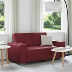 vidaXL Canapé amoureux 160 cm avec coussin Rouge bordeaux Faux cuir