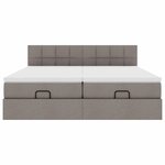 VidaXL Cadre de lit ottoman avec matelas taupe 180x200 cm tissu
