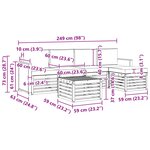 vidaXL Ensemble de canapés d'extérieur 6 pc Naturel et Anthracite