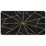 vidaXL Tapis lavable noir et doré 80x150 cm antidérapant