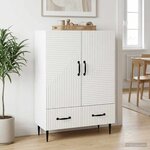 vidaXL Buffet Blanc 66 x 34 5 x 95 cm Bois d'ingénierie