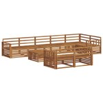 vidaXL Ensemble de canapés d'extérieur 9 pc Naturel