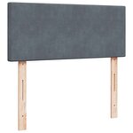 vidaXL Lit ottoman avec matelas gris foncé 120x190 cm velours
