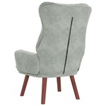 vidaXL Fauteuil relaxant en velours gris clair