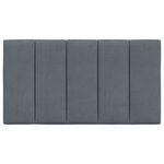 vidaXL Coussin de tête de lit Hanko gris foncé 90 cm velours