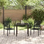 vidaXL Ensemble de salle à manger pour jardin 3 Pièces Noir Rattan PVC