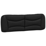 vidaXL Coussin de tête de lit noir 160 cm similicuir