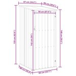 vidaXL Abri de jardin Gris 87x98x159 cm Acier galvanisé