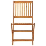 vidaXL Ensemble à manger de jardin pliable 3 Pièces Bois d'acacia solide