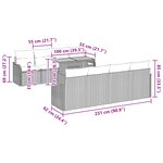 Ensemble de Canapés de Jardin 9 Pièces avec Coussins Noir en Rattan Poly