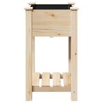 vidaXL Cache-pot de jardin avec étagère Beige 45 x 45 x 76.5 cm