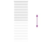 vidaXL Store zèbre blanc 90x200 cm largeur du tissu 85 9 cm polyester