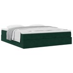 VidaXL Cadre de lit ottoman avec matelas vert foncé 160x200 cm velours
