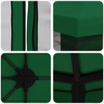 vidaXL Abri de jardin avec parois 4 × 3 m Vert Polyester et Acier