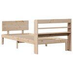 vidaXL Cadre de lit avec tête de lit sans matelas 100x200 cm
