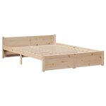 vidaXL Cadre de lit avec tête de lit sans matelas 120x190 cm