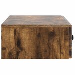 vidaXL Table d'appoint murale Chêne fumé 87 5 x 34 5 x 17 cm