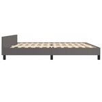 vidaXL Cadre de lit sans matelas gris 200x200 cm similicuir