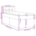 vidaXL Sommier à lattes de lit avec matelas Taupe 90x200 cm Tissu