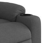 vidaXL Fauteuil de massage inclinable gris foncé tissu