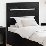 vidaXL Tête de lit Chêne noir 80 cm Bois d'ingénierie