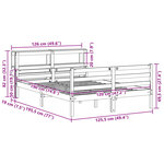 vidaXL Cadre de lit avec tête de lit sans matelas 120x190 cm