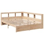 vidaXL Lit bibliothèque sans matelas 140x200 cm bois massif de pin