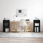 vidaXL Ensemble meuble TV 2 Pièces Chêne noir 37 x 35 x 72 cm