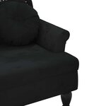 vidaXL Banc avec coussins Noir 120 5x65x75 cm Velours