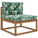 vidaXL Coussin de canapé d'extérieur 2 Pièces Motif feuille Polyester