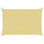vidaXL Voile d'ombre 4 x 7 m HDPE Rectangulaire Jaune et blanc