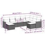 vidaXL Salon de jardin avec coussins 9 Pièces beige résine tressée