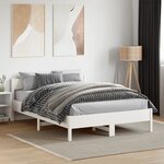 vidaXL Cadre de lit sans matelas blanc 120x190 cm bois de pin massif