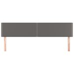 vidaXL Têtes de lit 2 Pièces Gris 90x5x78/88 cm Similicuir