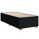 vidaXL Sommier à lattes de lit avec matelas Noir 100x200 cm Tissu