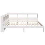 vidaXL Lit bibliothèque sans matelas blanc 140x190 cm bois pin massif