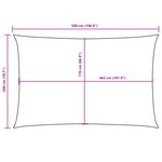 vidaXL Voile de parasol tissu oxford rectangulaire 2x5 m taupe
