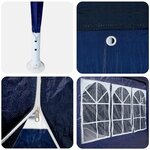 vidaXL Tente de fête Bleu  Blanc 600 x 400 x 266 cm Polyester  Acier