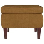 vidaXL Chaise à bascule avec pieds en bois et tabouret Marron Velours