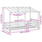vidaXL Lit pour enfants avec toit 100x200 cm bois de pin massif