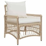 vidaXL Chaise de jardin Beige 60 x 70 x 78cm polyrotin