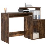 vidaXL Bureau Chêne fumé 120 5 x 44 x 88 5 cm Bois d'ingénierie